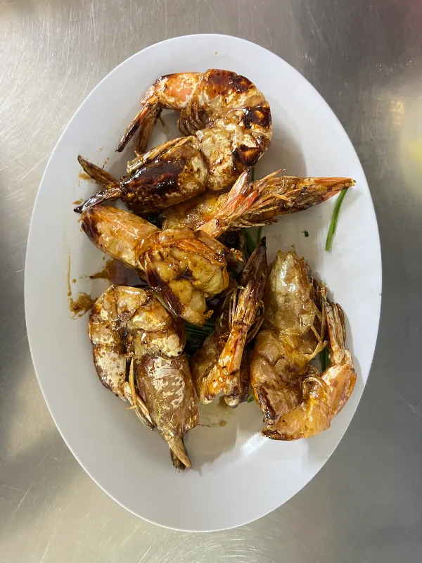 頭油煎大虾